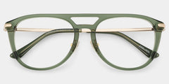 Isabelle Green Aviator Glasses | Nostalgic Campus Tone