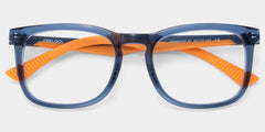 Glide Dark Blue Frame Glasses with Square Frame Online | ZEELOOL