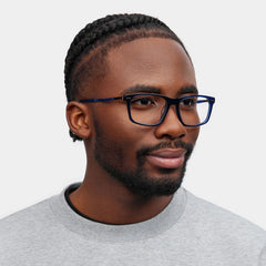Cozy Blue Frame Glasses with Rectangle Frame Online | ZEELOOL