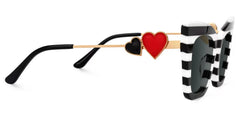 Cagle Designer Sunglasses in Cateye Clear Frame