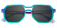 Men's Geometric Sunglasses in an Iridescent Color