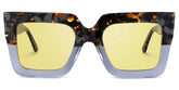 Brandon Square Gray Sunglasses and Two-tone Frames