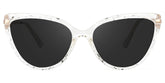Lucas Cateye Clear Sunglasses | Zeelool Glasses