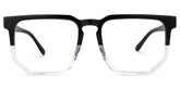 Matherne Square Glasses and Black-Clear Frames