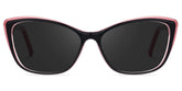 Fidelia Cat Eye Black Sunglasses and Pink Edge