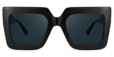 Brandon Square Black Sunglasses & Wide Frames