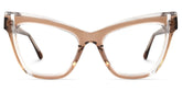 Saucie Light Brown Cat eye Frame Glasses | Zeelool