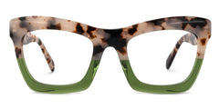 Benitez Square Two-Tone Frame & Prescription Eyeglasses