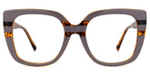 Brenda Square Mauve Frame Glasses / Prescription Glasses