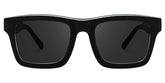 Rectangle Frosted Black Glasses