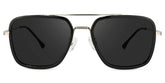 Nayeli Aviator Black-Silver Sunglasses | Zeelool Glasses
