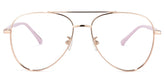 Paige Aviator Rose-Gold Glasses | Zeelool Glasses
