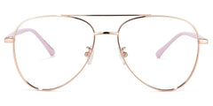 Paige Aviator Rose-Gold Glasses | Zeelool Glasses