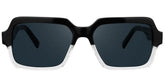 Jack Rectangle Black & Clear Sunglasses | Zeelool Glasses