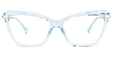 Juliet Cateye Light Blue Eyeglasses and Translucent Frame
