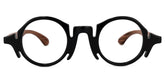 Charlie Round Black Eyeglasses and Unique Big Frames