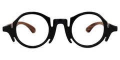 Charlie Round Black Eyeglasses and Unique Big Frames