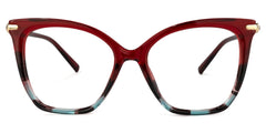Lamar Butterfly Red Eyeglasses and Two-Tone Frames