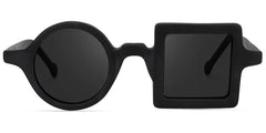 Paola Asymmetric Black Sunglasses | Zeelool Glasses
