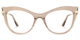 Indira Cat Eye Beige Glasses | Zeelool Glasses