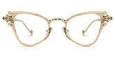 Marimar Geometric Gold Eyeglasses and Metal Frames