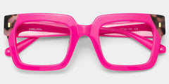 Square Pink Tortoise Eyeglasses- Sarah Acetate Frame Glasses