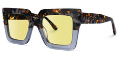 Brandon Square Gray Sunglasses and Two-tone Frames