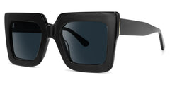 Brandon Square Black Sunglasses & Wide Frames