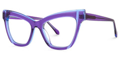 Saucie Cateye Purple Frame Glasses | Zeelool Optical