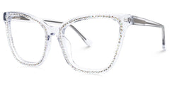 Goswami Square Clear Eyeglasses with Diamonds