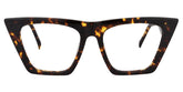 Cecile Frame Glasses with Cat Eye, Tortoise Style