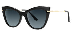 Indira Cat Eye Black Sunglasses | Zeelool Glasses