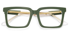 Green Square Frame Glasses - Hattie on Sale | Zeelool
