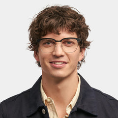 Wren Browline Black-Gold Eyeglasses & Glasses Frames
