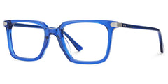 Thin Rectangle Glasses Frames in Blue Color