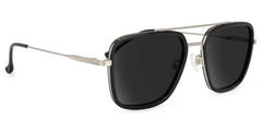Nayeli Aviator Black-Silver Sunglasses | Zeelool Glasses