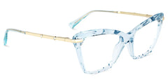 Juliet Cateye Light Blue Eyeglasses and Translucent Frame
