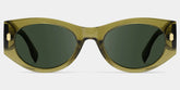 Reina green Frame Polarized Sunglasses with geometric Style Online | ZEELOOL