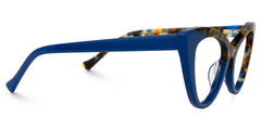 Maxine Cateye Eyeglasses with Blue-Tortoise Frames