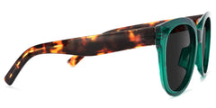 Harrell Square Dark-Green Sunglasses | Zeelool Glasses