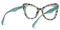 Dunkley Designer Eyeglasses in Cateye Green Frame