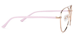Paige Aviator Rose-Gold Glasses | Zeelool Glasses