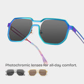 Men's Geometric Sunglasses in an Iridescent Color