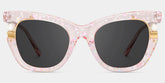 Transparent Pink Sunglasses with Pearl and Glitter Stars