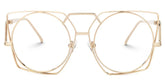 Ybarra Geometric Gold Glasses | Zeelool Glasses