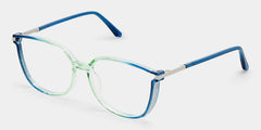 Rodz Square Blue-Green Prescription Glasses and Frames