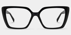 Emery Black Full Rim Geometric Eyeglasses | ZEELOOL