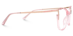 Yomary Pink Perspex Glasses with Cat-Eye Frames