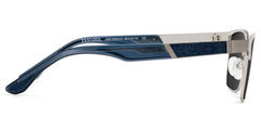 Jasper Eyeglasses in Browline Silver Frame | Zeelool