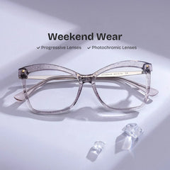 Smoke Color Eyeglasses for Isaebella Frame Glasses | Zeelool